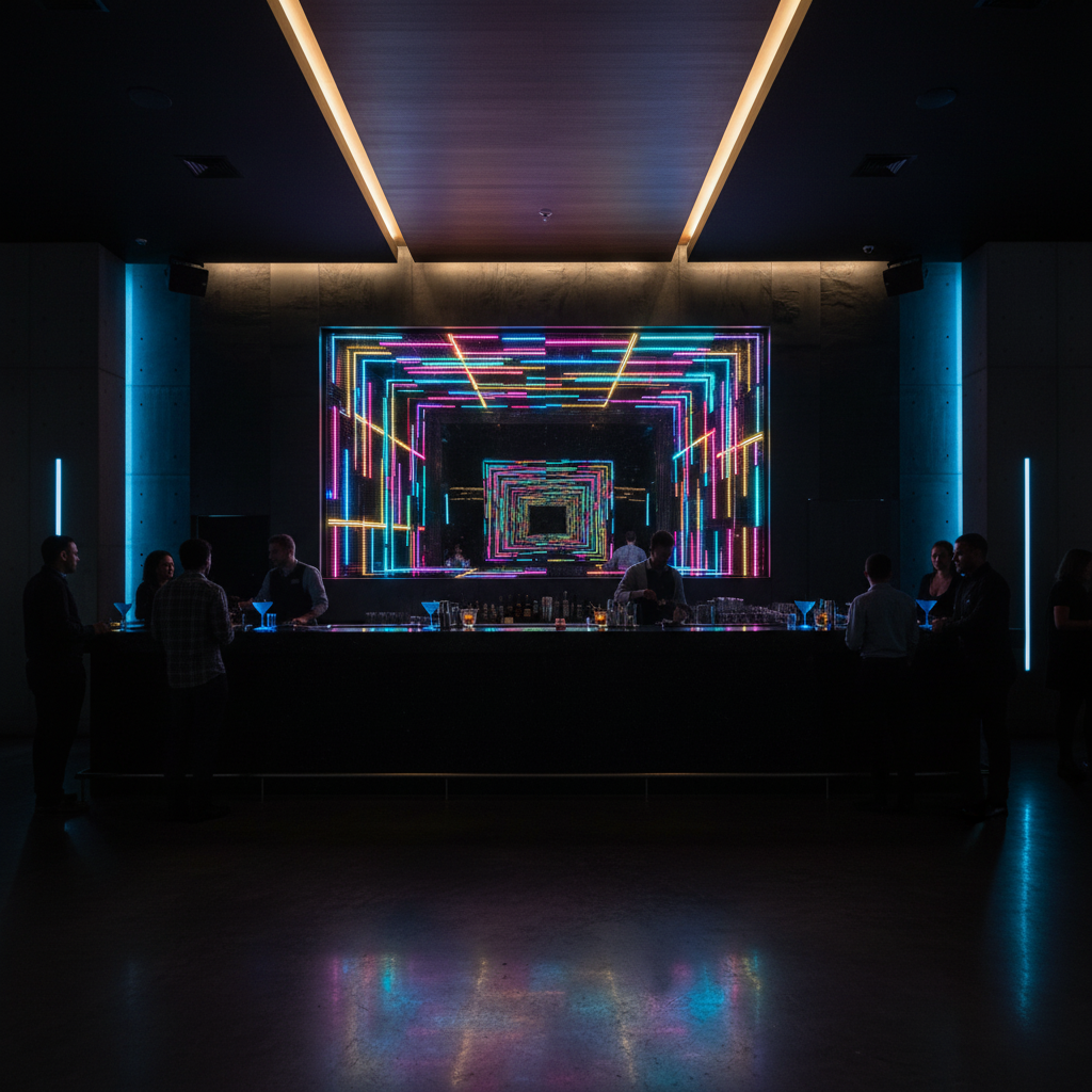 Espejo Infinito en Bar